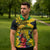 Personalized Jamaica Crocodile Hummingbird Zipper Polo Shirt Tropical Flowers Grunge Flag - Wonder Print Shop