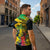 Personalized Jamaica Crocodile Hummingbird Zipper Polo Shirt Tropical Flowers Grunge Flag - Wonder Print Shop