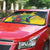 Personalized Jamaica Hummingbird Auto Sun Shade Tropical Flowers Grunge Flag - Wonder Print Shop