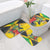 Personalized Jamaica Hummingbird Bathroom Set Tropical Flowers Grunge Flag - Wonder Print Shop