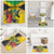 Personalized Jamaica Hummingbird Bathroom Set Tropical Flowers Grunge Flag - Wonder Print Shop