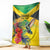 Personalized Jamaica Hummingbird Blanket Tropical Flowers Grunge Flag - Wonder Print Shop