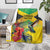 Personalized Jamaica Hummingbird Blanket Tropical Flowers Grunge Flag - Wonder Print Shop