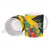Personalized Jamaica Hummingbird Ceramic Mug Tropical Flowers Grunge Flag - Wonder Print Shop