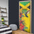 Personalized Jamaica Hummingbird Door Cover Tropical Flowers Grunge Flag - Wonder Print Shop