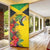 Personalized Jamaica Hummingbird Door Cover Tropical Flowers Grunge Flag - Wonder Print Shop