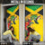 Personalized Jamaica Hummingbird Door Cover Tropical Flowers Grunge Flag - Wonder Print Shop