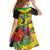 Personalized Jamaica Hummingbird Family Matching Summer Maxi Dress and Hawaiian Shirt Tropical Flowers Grunge Flag - Wonder Print Shop