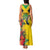 Personalized Jamaica Hummingbird Family Matching Tank Maxi Dress and Hawaiian Shirt Tropical Flowers Grunge Flag - Wonder Print Shop
