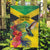 Personalized Jamaica Hummingbird Garden Flag Tropical Flowers Grunge Flag - Wonder Print Shop
