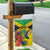 Personalized Jamaica Hummingbird Garden Flag Tropical Flowers Grunge Flag - Wonder Print Shop