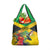 Personalized Jamaica Hummingbird Grocery Bag Tropical Flowers Grunge Flag - Wonder Print Shop