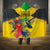 Personalized Jamaica Hummingbird Hooded Blanket Tropical Flowers Grunge Flag - Wonder Print Shop