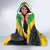 Personalized Jamaica Hummingbird Hooded Blanket Tropical Flowers Grunge Flag - Wonder Print Shop