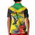 Personalized Jamaica Hummingbird Kid Polo Shirt Tropical Flowers Grunge Flag - Wonder Print Shop