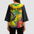 Personalized Jamaica Hummingbird Kimono Sleeve Blouse Tropical Flowers Grunge Flag - Wonder Print Shop