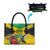 Personalized Jamaica Hummingbird Leather Bag Tropical Flowers Grunge Flag - Wonder Print Shop
