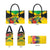 Personalized Jamaica Hummingbird Leather Bag Tropical Flowers Grunge Flag - Wonder Print Shop
