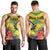 Personalized Jamaica Hummingbird Men Tank Top Tropical Flowers Grunge Flag - Wonder Print Shop