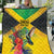 Personalized Jamaica Hummingbird Quilt Tropical Flowers Grunge Flag - Wonder Print Shop