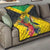 Personalized Jamaica Hummingbird Quilt Tropical Flowers Grunge Flag - Wonder Print Shop
