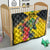 Personalized Jamaica Hummingbird Quilt Tropical Flowers Grunge Flag - Wonder Print Shop