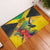 Personalized Jamaica Hummingbird Rubber Doormat Tropical Flowers Grunge Flag - Wonder Print Shop