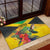 Personalized Jamaica Hummingbird Rubber Doormat Tropical Flowers Grunge Flag - Wonder Print Shop