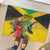 Personalized Jamaica Hummingbird Rubber Doormat Tropical Flowers Grunge Flag - Wonder Print Shop