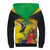 Personalized Jamaica Hummingbird Sherpa Hoodie Tropical Flowers Grunge Flag - Wonder Print Shop