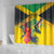 Personalized Jamaica Hummingbird Shower Curtain Tropical Flowers Grunge Flag - Wonder Print Shop
