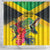 Personalized Jamaica Hummingbird Shower Curtain Tropical Flowers Grunge Flag - Wonder Print Shop