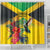 Personalized Jamaica Hummingbird Shower Curtain Tropical Flowers Grunge Flag - Wonder Print Shop