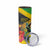 Personalized Jamaica Hummingbird Skinny Tumbler Tropical Flowers Grunge Flag - Wonder Print Shop