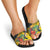 Personalized Jamaica Hummingbird Slide Sandals Tropical Flowers Grunge Flag - Wonder Print Shop