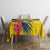 Personalized Jamaica Hummingbird Tablecloth Tropical Flowers Grunge Flag - Wonder Print Shop