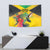 Personalized Jamaica Hummingbird Tapestry Tropical Flowers Grunge Flag - Wonder Print Shop