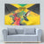 Personalized Jamaica Hummingbird Tapestry Tropical Flowers Grunge Flag - Wonder Print Shop