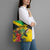 Personalized Jamaica Hummingbird Tote Bag Tropical Flowers Grunge Flag - Wonder Print Shop