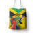 Personalized Jamaica Hummingbird Tote Bag Tropical Flowers Grunge Flag - Wonder Print Shop