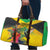 Personalized Jamaica Hummingbird Travel Bag Tropical Flowers Grunge Flag - Wonder Print Shop