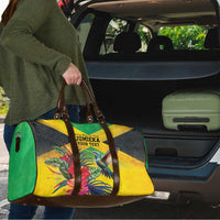 Personalized Jamaica Hummingbird Travel Bag Tropical Flowers Grunge Flag - Wonder Print Shop