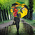 Personalized Jamaica Hummingbird Umbrella Tropical Flowers Grunge Flag - Wonder Print Shop
