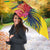 Personalized Jamaica Hummingbird Umbrella Tropical Flowers Grunge Flag - Wonder Print Shop