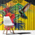 Personalized Jamaica Hummingbird Window Curtain Tropical Flowers Grunge Flag - Wonder Print Shop
