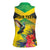 Personalized Jamaica Hummingbird Women Sleeveless Polo Shirt Tropical Flowers Grunge Flag - Wonder Print Shop