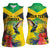 Personalized Jamaica Hummingbird Women Sleeveless Polo Shirt Tropical Flowers Grunge Flag - Wonder Print Shop