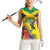 Personalized Jamaica Hummingbird Women Sleeveless Polo Shirt Tropical Flowers Grunge Flag - Wonder Print Shop