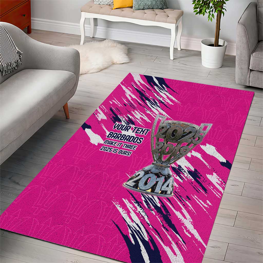 Caribbean Cricket Barbados Personalized Area Rug Make It Three 2025 is Ours - Wonder Print Shop