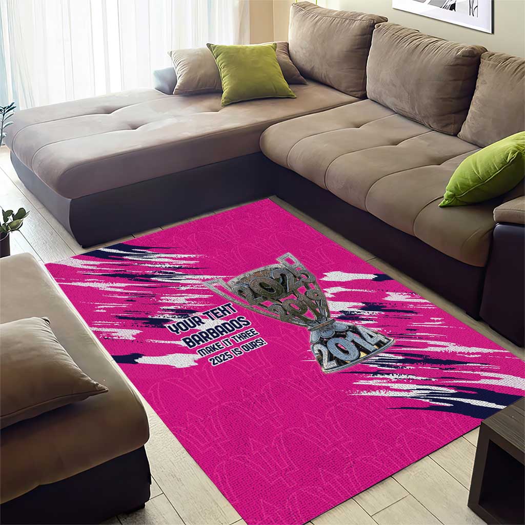 Caribbean Cricket Barbados Personalized Area Rug Make It Three 2025 is Ours - Wonder Print Shop